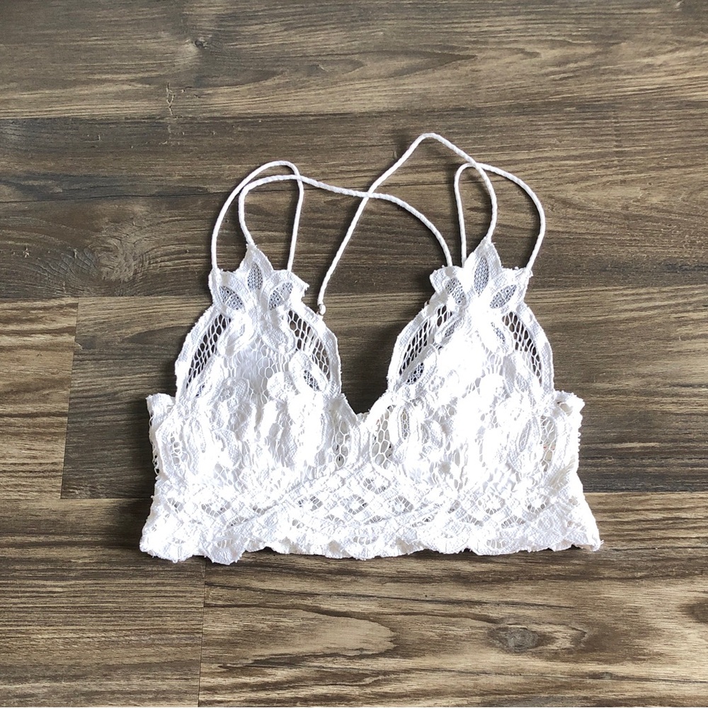 Free People FP One Adella Lace Bralette White XS